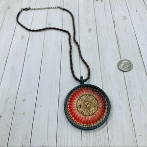 Maria Cronin Hip Threads Medallion Necklace‎